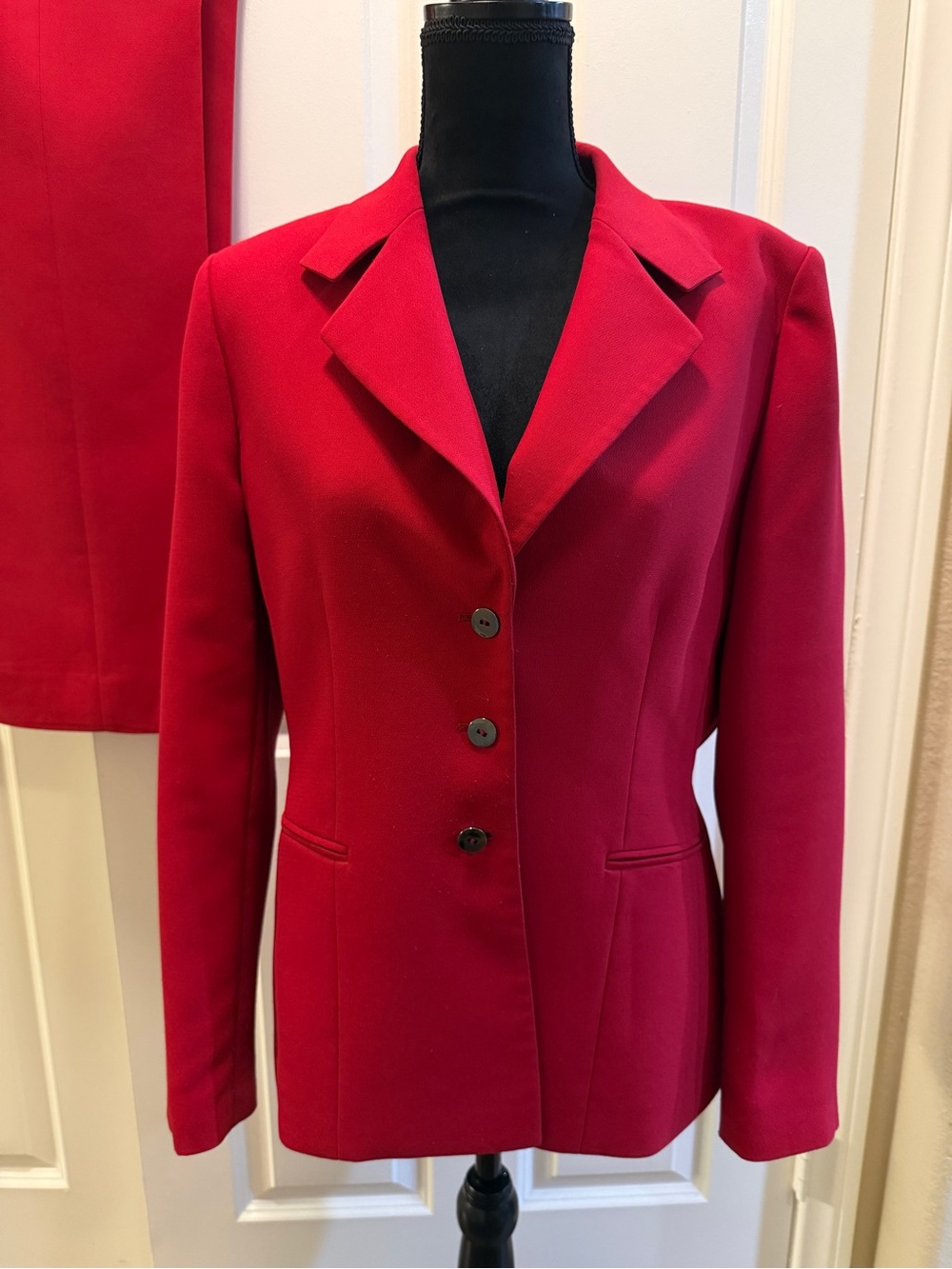 Stresa ASL Red 2-Piece Pant Suit Blazer & Pants Size 10